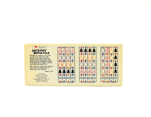 Vintage 1984 G & G Mfg. I LOVE LAS VEGAS Jack Pot Bonanza Handheld Puzzle Game