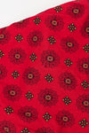 Vintage 70's Red Geometric Print JONATHAN LOGAN Button Up Prairie Dress w/ 3/4 Sleeves
