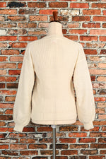 Vintage White F.A.I. Knit Cardigan Sweater - M