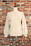 Vintage White F.A.I. Knit Cardigan Sweater - M