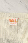Vintage White F.A.I. Knit Cardigan Sweater - M