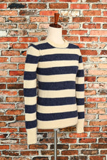 Blue/Cream Striped J. CREW "Wallace" Pullover Sweater