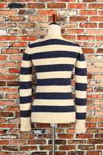 Blue/Cream Striped J. CREW "Wallace" Pullover Sweater