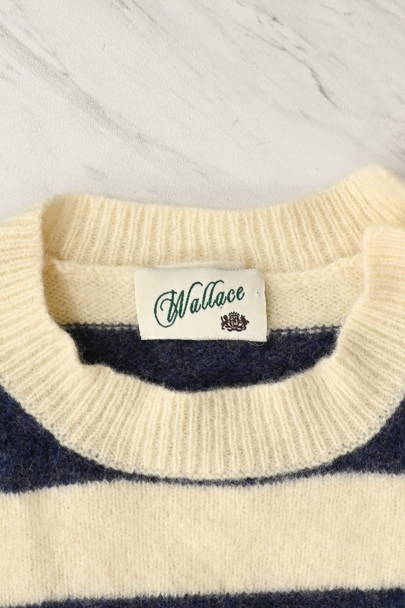 Blue/Cream Striped J. CREW "Wallace" Pullover Sweater