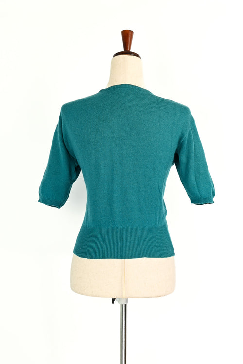 RARE Vintage 50s Teal JANTZEN Pullover Sweater - 38