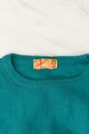 RARE Vintage 50s Teal JANTZEN Pullover Sweater - 38