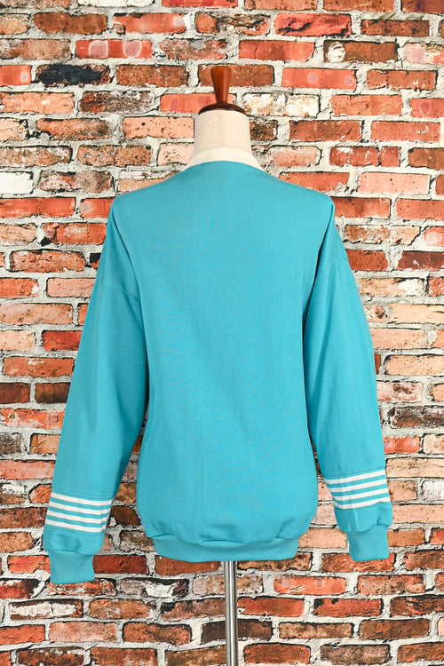 NEW W/ TAGS Women's Vintage Jaclyn Smith Sport Turquoise Cardigan Sweater - L