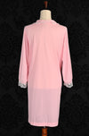 Vintage 60s Pink GOSSARD ARTEMIS Long Sleeve Button Up Peignoir Robe - L