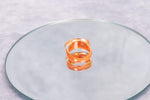 Vintage Orange Resin Chunky Ring