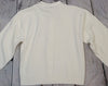 Vintage Girl's Grand White Cardigan Sweater - Medium (10-12)