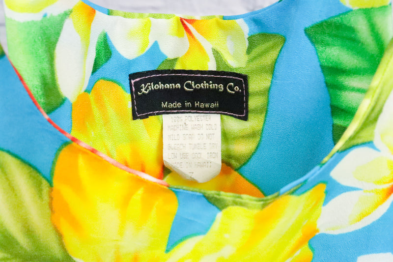 Girl's Vintage Kilohana Clothing Co. ウエストタイ付きマルチカラー ハワイアン ドレス - 7