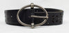 Women's Black Cutout Design w/ Decorative Studs Belt - M