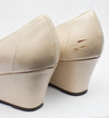 B.A.I.T. But Another Innocent Tale... Light Beige T-Strap Wedges - 8.5