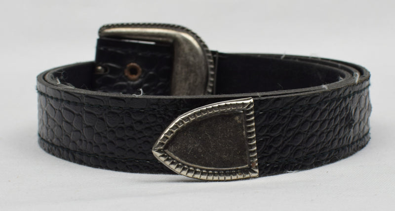 Women's Black Snake Skin Leather Belt