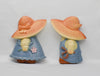 Vintage 1987 Miller Studio Country Boy and Girl Chalk-ware Wall Hanging Decor Set