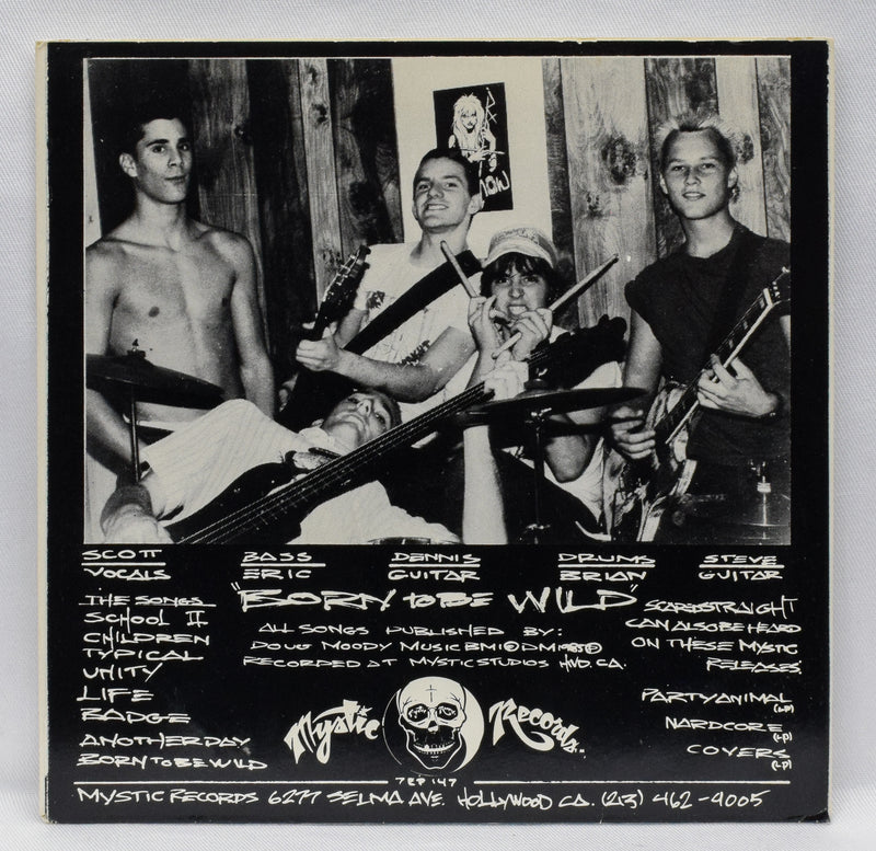 Mystic Records 1985 - Scared Straight: Born to Be Wild EP - 33-1/3 RPM 7" レコード
