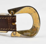Vintage Gap Brown Genuine Italian Leather Belt - 34