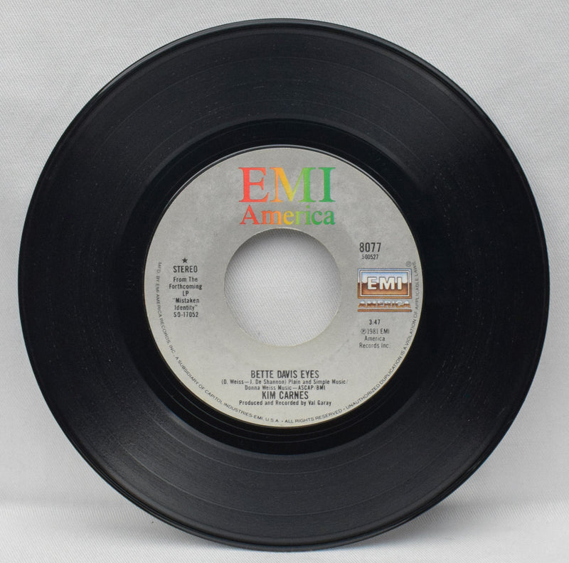 EMI America Records 1981 - Kim Carnes: Bette Davis Eyes - 45 RPM 7" レコード