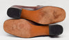 Women's Vintage Amalfi by Rangoni Brown Leather Buckle Heel Pump Loafers - 7-1/2 B