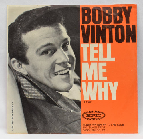 Epic Records 1964 - Bobby Vinton : Tell Me Why - 45 RPM 7" レコード