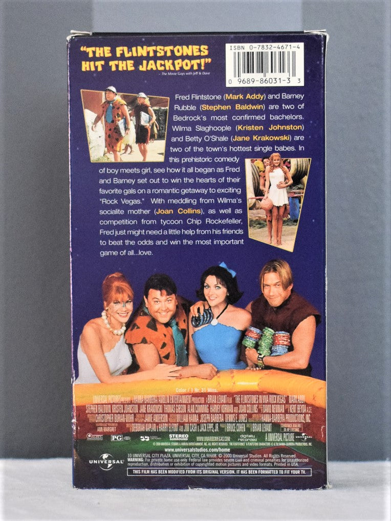 The Flintstones in Viva Rock Vegas 2000 Universal Studios VHS