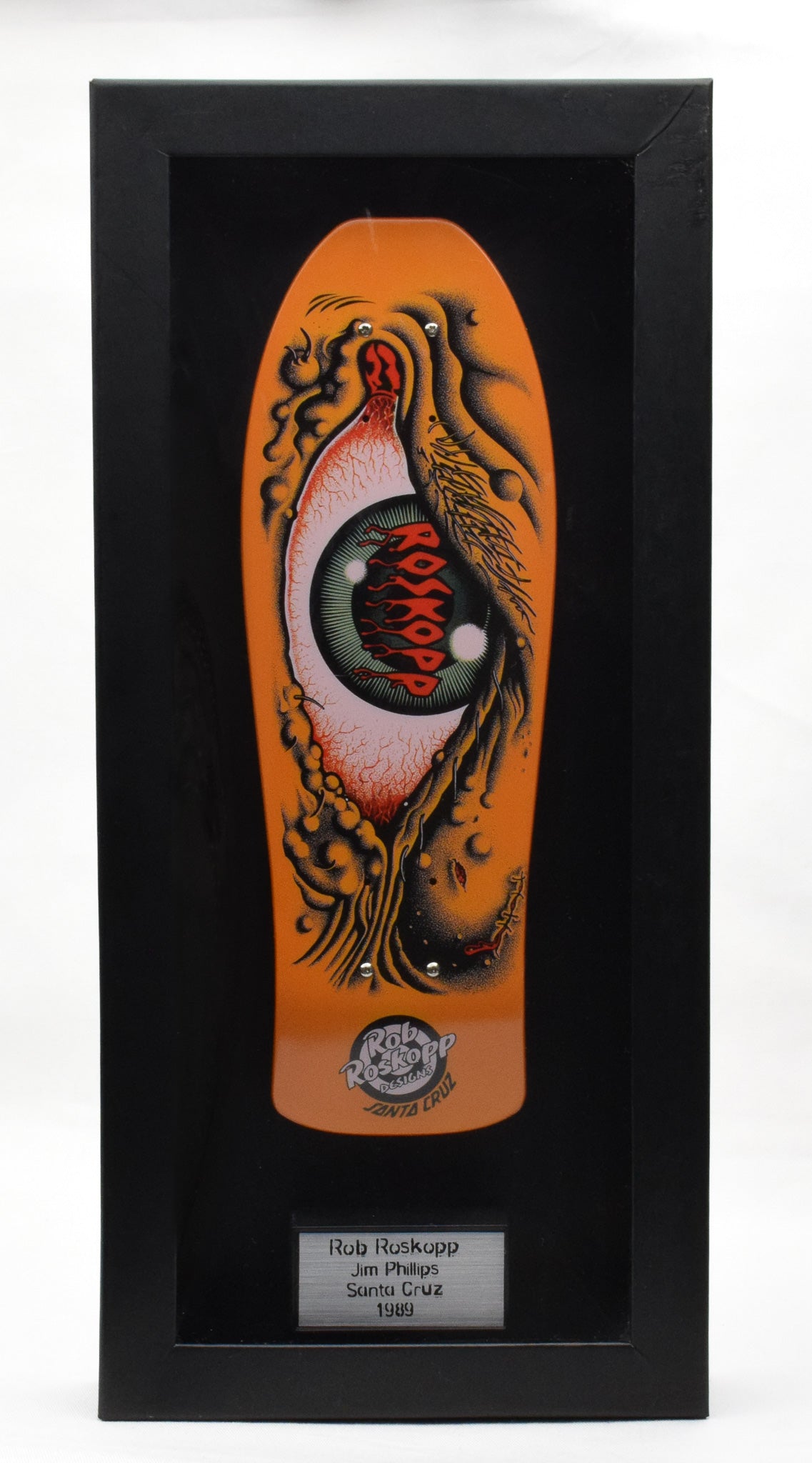 Rob Roskopp アートデッキ オレンジ Santa Cruz Rob Roskopp Face Reissue Skateboard Deck 9.5