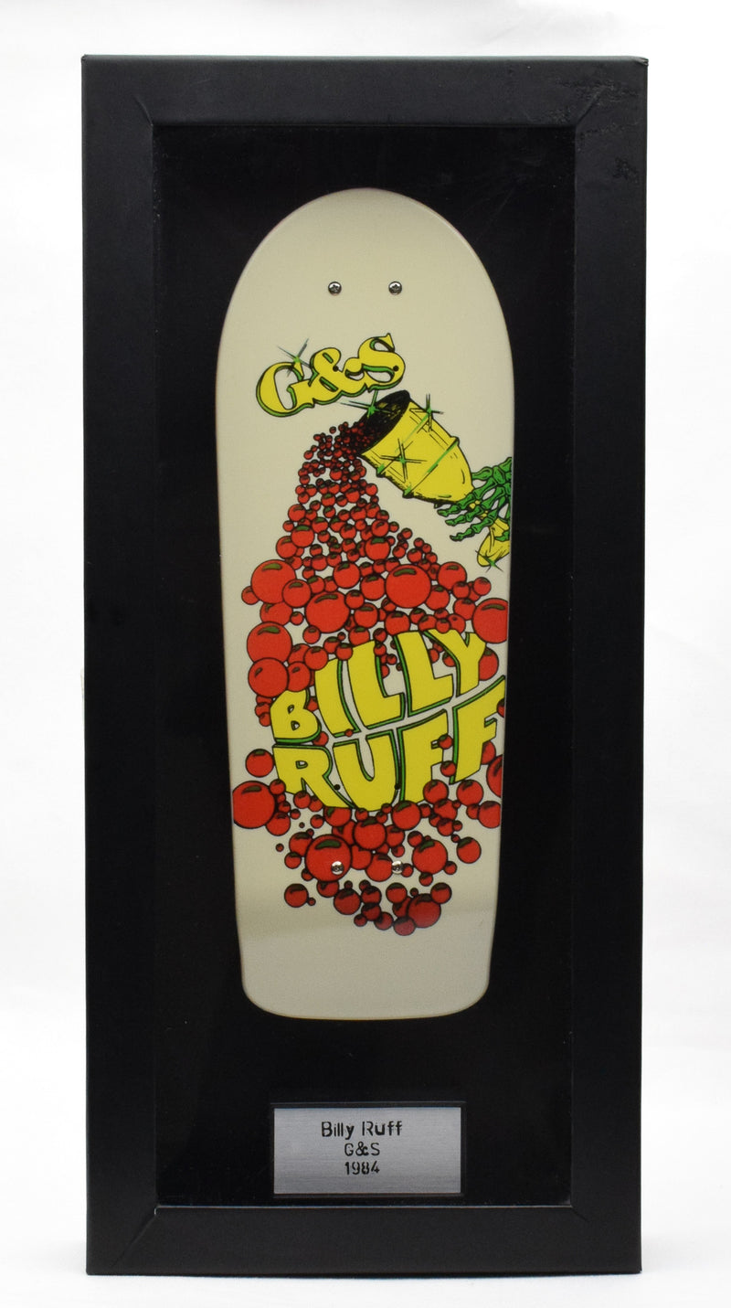 Tech Deck Collector Series Billy Ruff 1984 G&S Chalice White Skateboard Wall Hanging