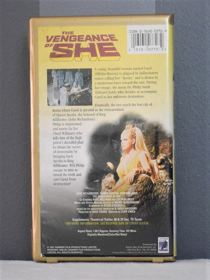 The Vengeance of She 1967 Hammer Film Productions Limited VHS