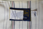 Men's Vintage Panhandle Slim White Striped Western Snap Button Shirt - 17-1/2