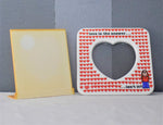 Vintage Cathy Guisewite Red Heart "Love is the Answer...Isn't It?" Comic Strip Porcelain Picture Frame