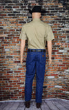 Men's Vintage Sportsman's Stitchery Khaki Brown Button Up Fishing Shirt - XL