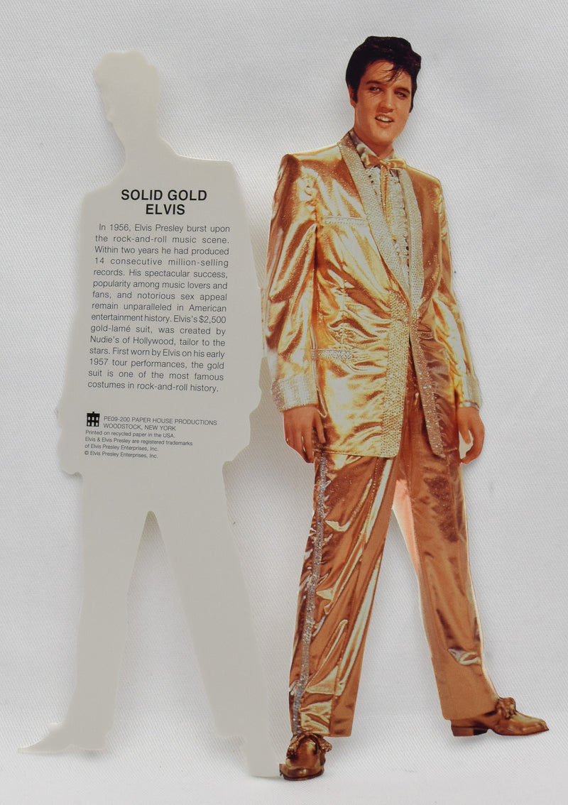 Rare Paper House Productions Sold Gold Elvis Card w/ Envelope
