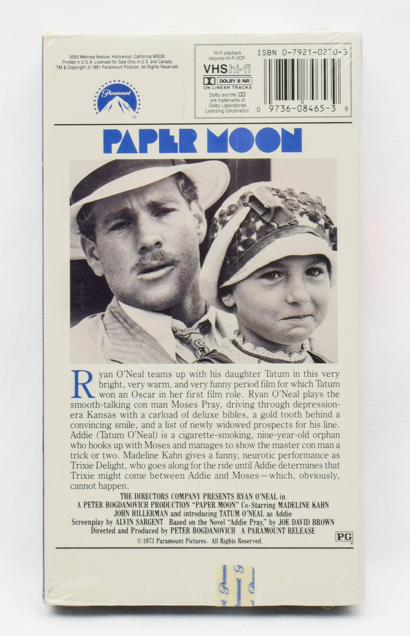 新品/未開封 Paper Moon 1991 Paramount Pictures VHS