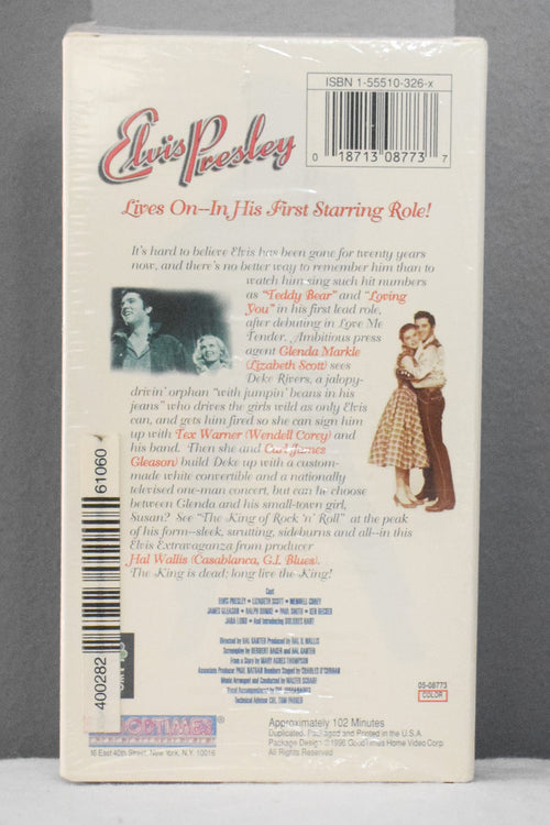 新品/未開封 エルヴィス・プレスリー ラビング・ユー 1996 グッド・タイムズ・ホーム・ビデオ・コーポレーション VHS