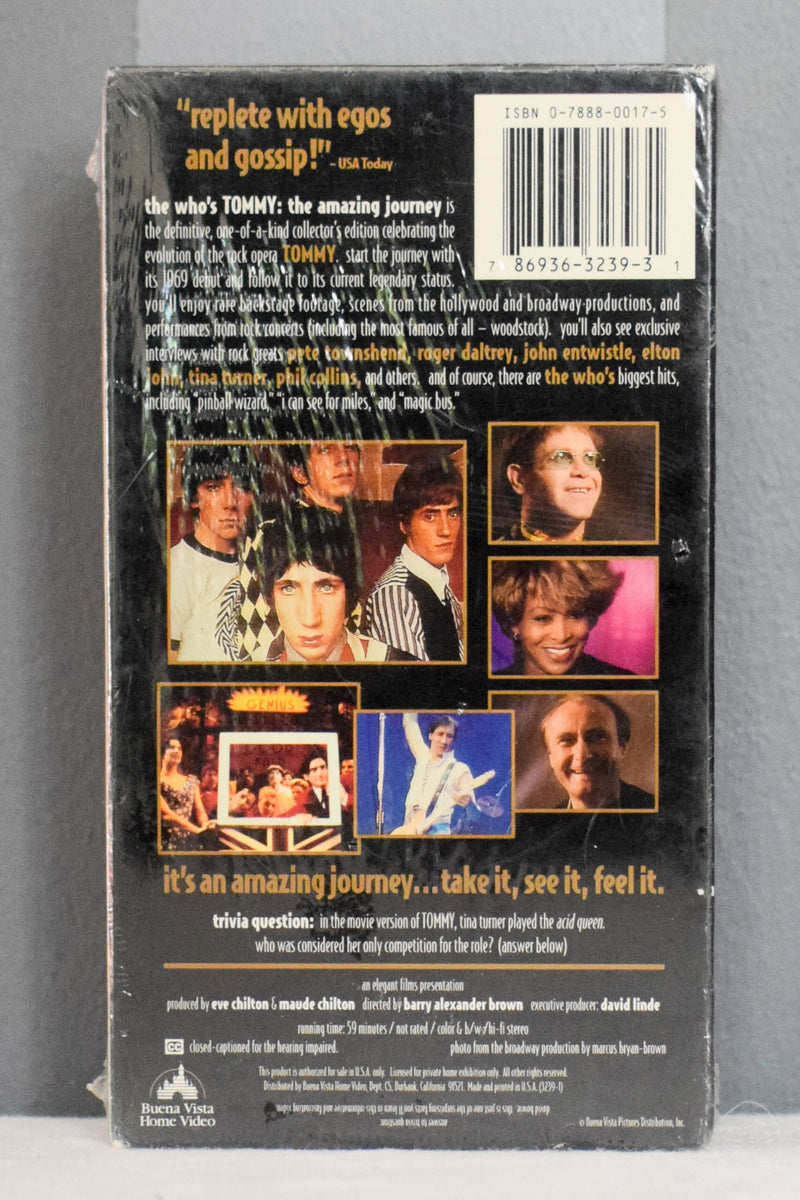NEW/SEALED The Who's TOMMY: The Amazing Journey Buena Vista Home Video VHS