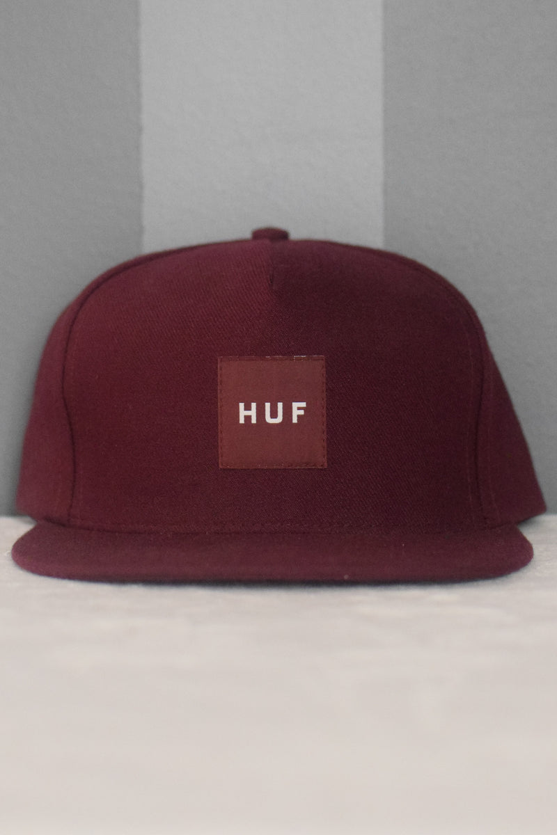 Men's HUF Worldwide Maroon Adjustable Snapback Cap Hat