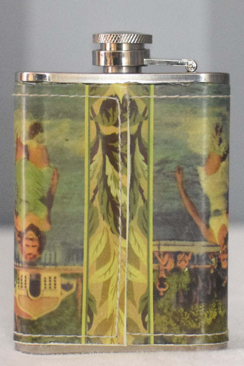 Anne Taintor Vintage Inspired "Did Someone Say 'Open Bar'?" 4 oz Stainless Steel Flask