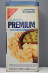 Vintage 1987 Nabisco Original Premium Saltine Crackers 16 oz. Tin Canister