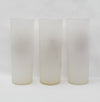 *Set of 3* Vintage Frosted Glass Square Dancing Drinking Glasses