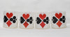 *Set of 4* Vintage 60's Morgan Four Card Suit Glass Tumblers