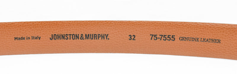 メンズ Johnston &amp; Murphy ブラウン本革ベルト - 32