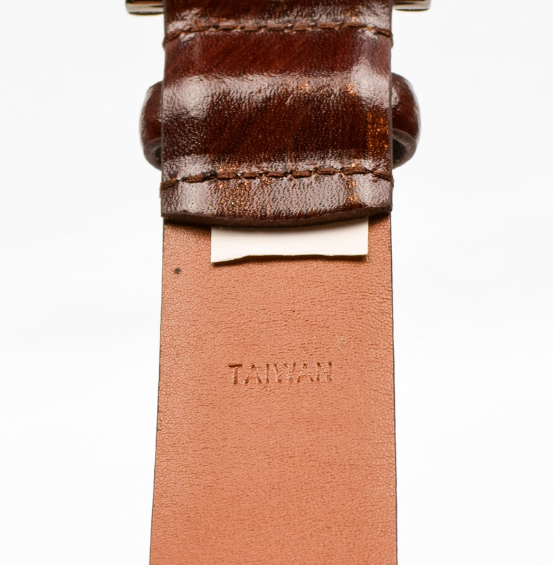 Men's Brown Full Grain Italian Leather Belt