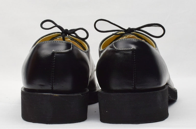 *Deadstock* Men's Vintage 1975 Ansi Unicor Leavenworth Black Oxford Shoes - 7-1/2 R