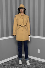 *New w/ Tags* Vintage Women's ICI by Bonders Division Tan Trench Coat w/ Zip-in Liner and Attached Bucket Hat