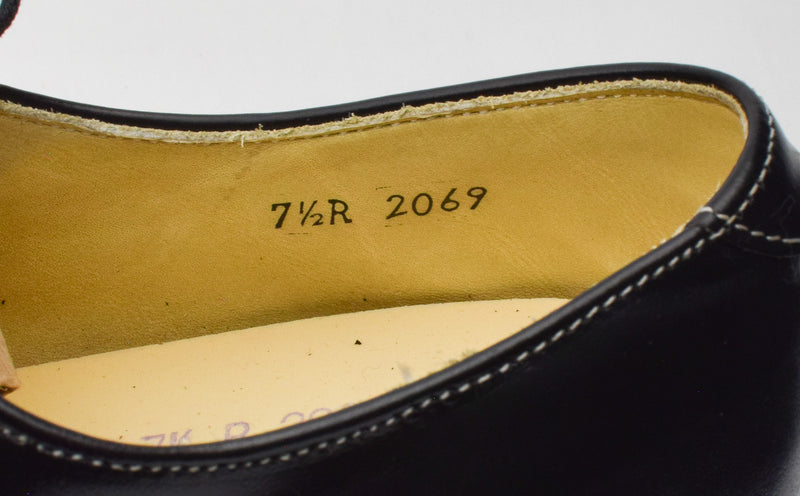 *Deadstock* Men's Vintage 1975 Ansi Unicor Leavenworth Black Oxford Shoes - 7-1/2 R