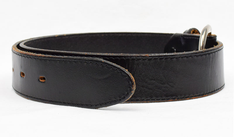 Men's Black Harness Cowhide Leather Belt