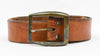 Men's Brown Hand Tooled Leather Western Belt