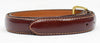Men's Reddish Brown Split Cowhide Stitched Leather Belt