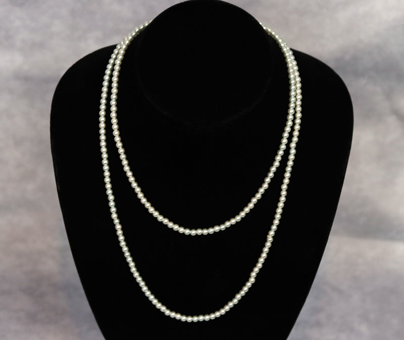 White Faux Pearl Mini Bead Necklace