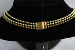 Vintage Multi-Strand Gold Tone Beaded Necklace